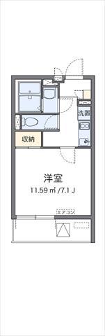 クレイノアンジュ鶴間(1K/3階)の間取り写真