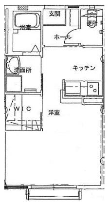 ヴィラ坂本(1K/2階)の間取り写真
