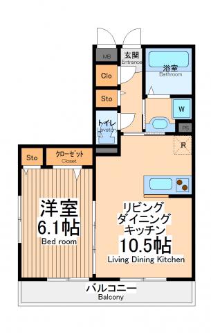 プピレエイチケー(1LDK/3階)の間取り写真