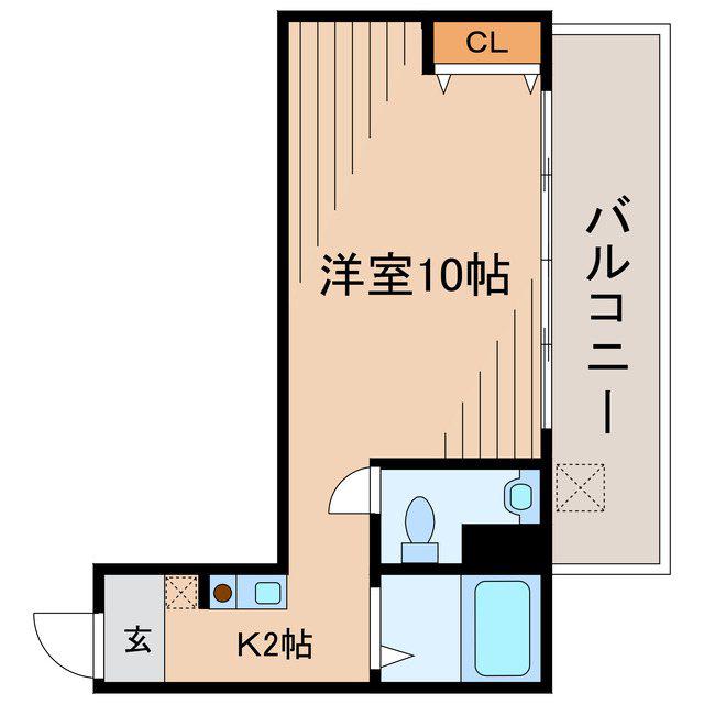 シトラスI(ワンルーム/3階)の間取り写真