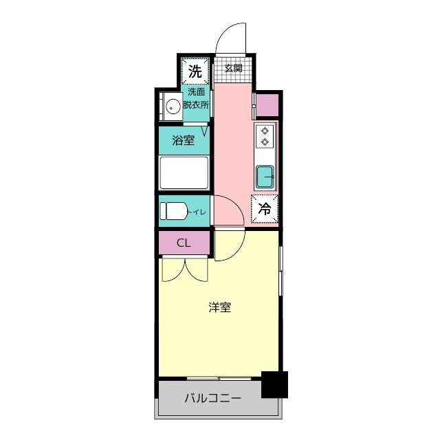 NO122 ETERNTY NISSEKI STREET(1K/10階)の間取り写真
