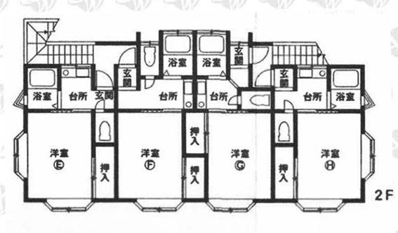 BCASA狭山ヶ丘VRE-BORN(1K/2階)の間取り写真