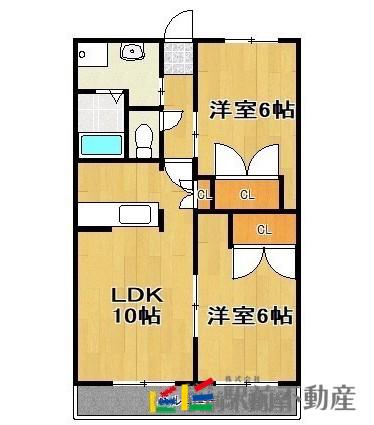 ガーデンヒルズ(2LDK/1階)の間取り写真