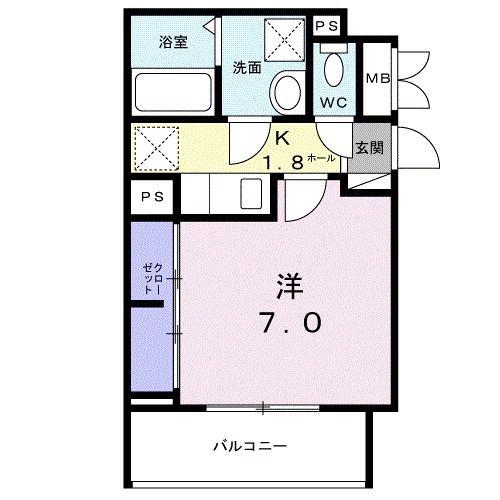 グラン フォーラム(1K/3階)の間取り写真