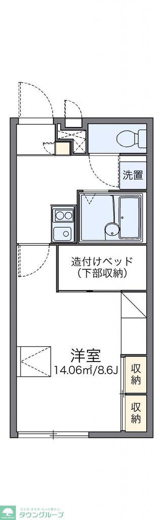 レオパレスソフィア(1K/2階)の間取り写真