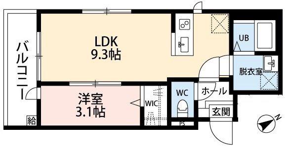 プレジール小手指(1LDK/2階)の間取り写真