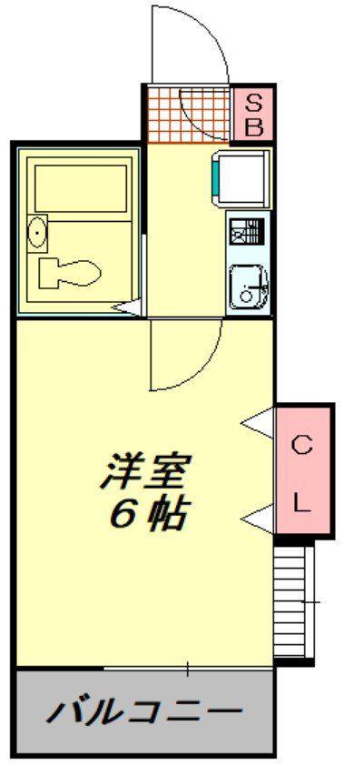 ジュネパレス越谷第3(1K/5階)の間取り写真