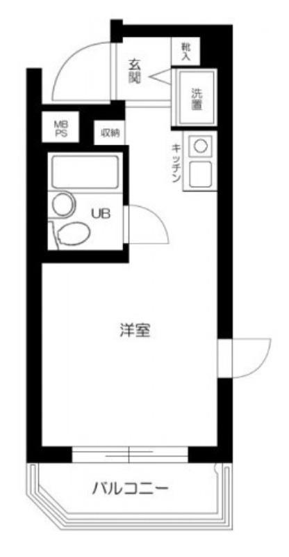 ミリオンコート池上(ワンルーム/3階)の間取り写真