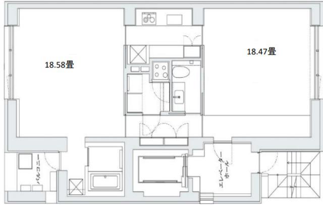 COMFY COLLECTION MINATO(1LDK/4階)の間取り写真
