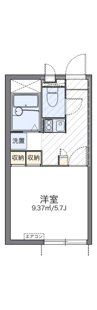 レオパレスエスペランスII(1K/2階)の間取り写真