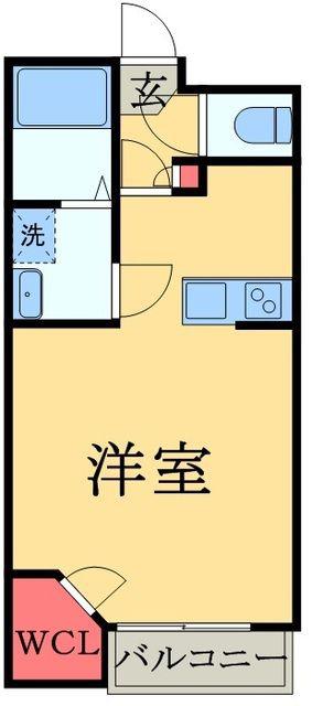 LPソレイユII(ワンルーム/2階)の間取り写真