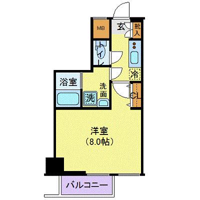 クレヴィスタ文京江戸川橋(1K/2階)の間取り写真