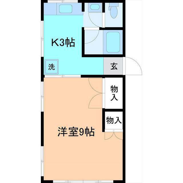 フレッサ(1K/1階)の間取り写真