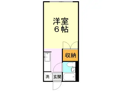 エステートピアタツダ(ワンルーム/1階)の間取り写真