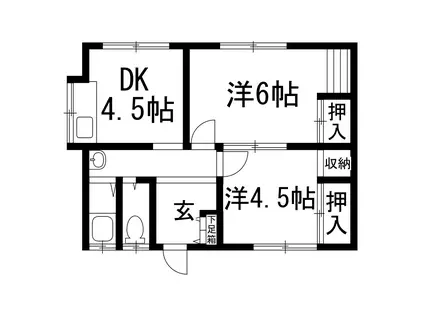坂上文化(2DK/2階)の間取り写真