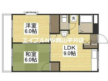 センチュリー清水(2LDK/2階)の間取り写真