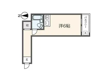 エール久我山(ワンルーム/3階)の間取り写真