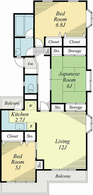 ブランドール南野 4階階 間取り