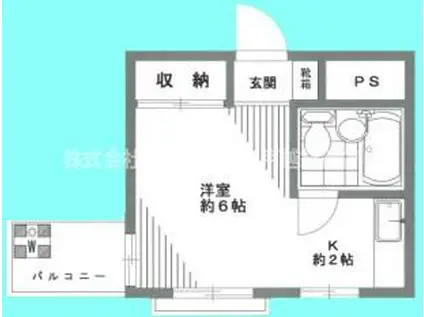 ベルハイム戸越I(ワンルーム/2階)の間取り写真
