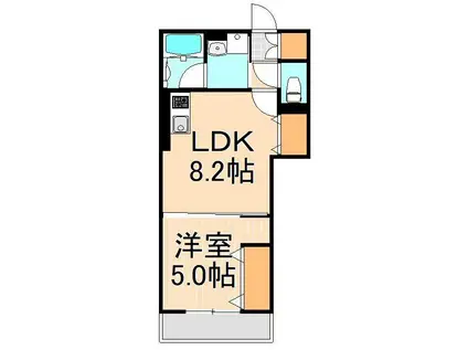 TRE COURT KITASENJU(1LDK/1階)の間取り写真