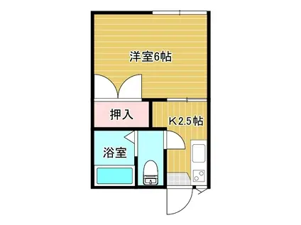 リトス上田中(1K/3階)の間取り写真