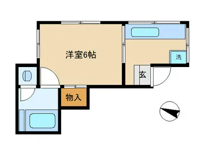 安信屋コーポ(1K/2階)の間取り写真