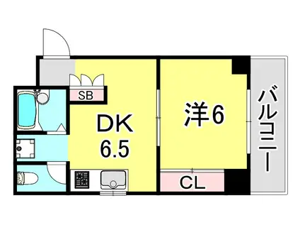 オータスビレッジ(1DK/4階)の間取り写真