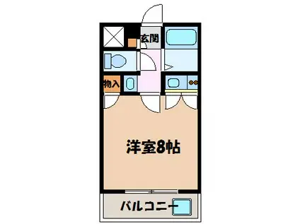 桜マンションII(ワンルーム/6階)の間取り写真