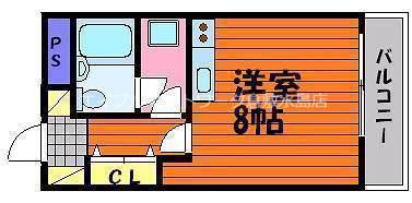 ヴェルサーチにわせ(ワンルーム/3階)の間取り写真