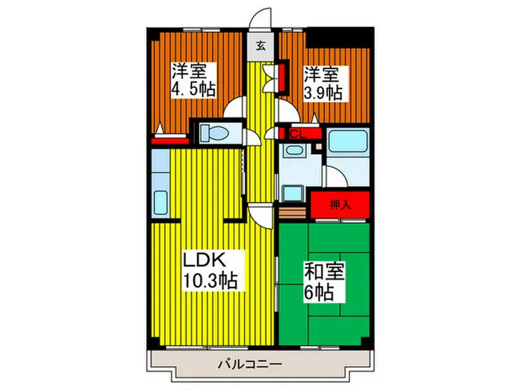 エスポワール喜沢 1階階 間取り