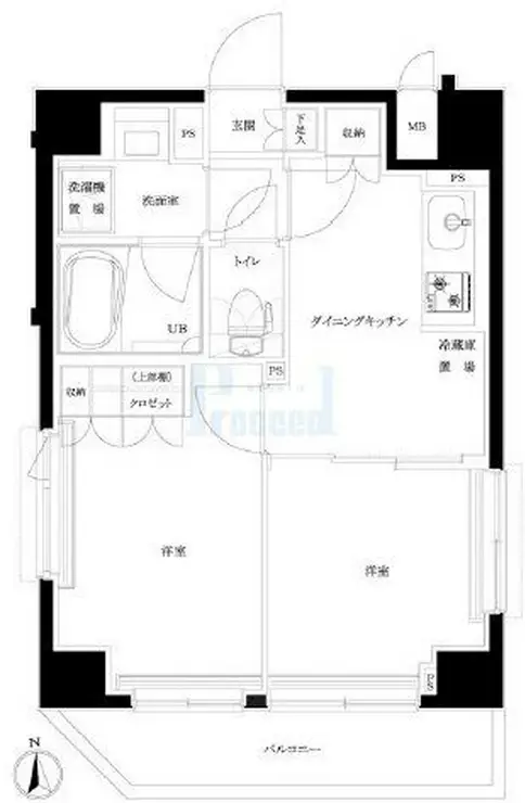 ルーブル中板橋伍番館 7階階 間取り