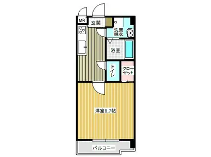 サンハウス光の森(1K/2階)の間取り写真