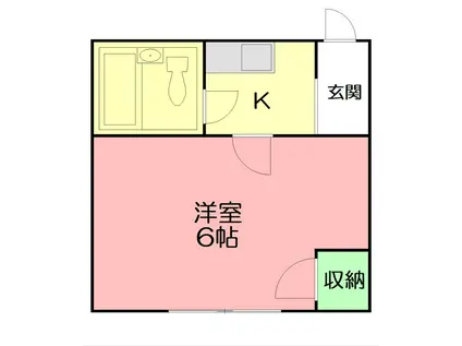 プラーズ愛甲C(1K/1階)の間取り写真