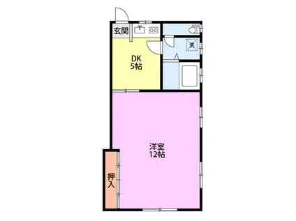 コーポ板井(1DK/2階)の間取り写真