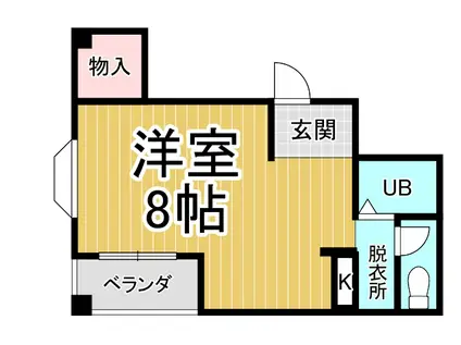 プレステージ(ワンルーム/3階)の間取り写真