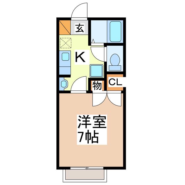 コーポサンリッチIII(1K/2階)の間取り写真