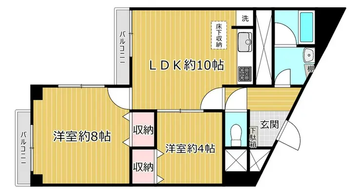 八王子はざま住宅 1階階 間取り