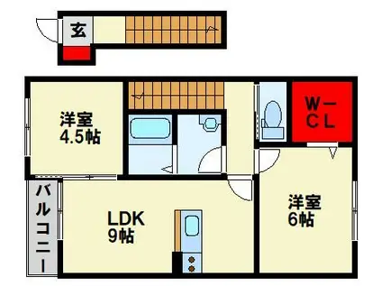 サンハイム浜町II(2LDK/2階)の間取り写真