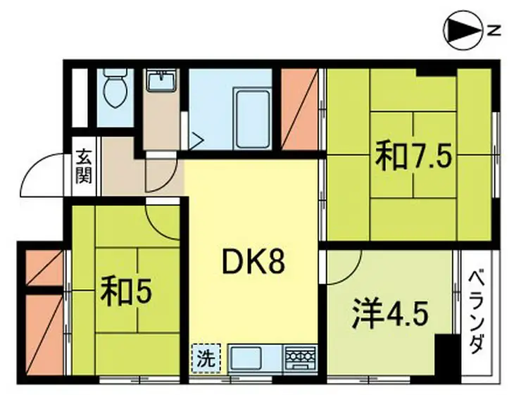 シャトー山崎 4階階 間取り