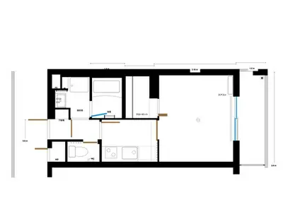 レガーロ湯梨浜(1K/2階)の間取り写真