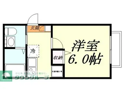 フェリオ藤塚(1K/2階)の間取り写真