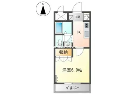 メゾン・アイリス(1K/2階)の間取り写真