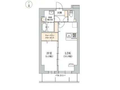 アヴィスタ(1LDK/2階)の間取り写真