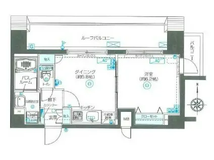 フェニックス本郷東大前(1DK/7階)の間取り写真
