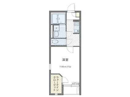 ＪＲ武蔵野線 新座駅 徒歩22分 2階建 築14年(1K/1階)の間取り写真