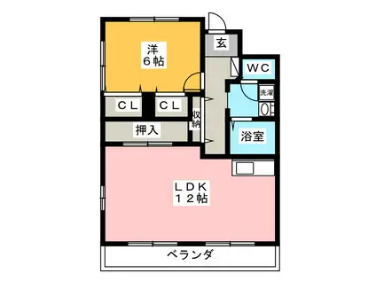 PLUS O2(1LDK/7階)の間取り写真