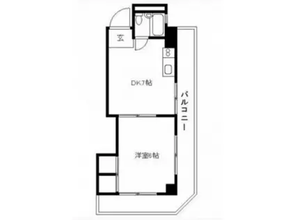 亀谷ビル(ワンルーム/3階)の間取り写真