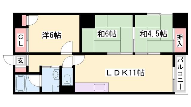 カサ・ディ・フォーレ(3LDK/4階)の間取り写真