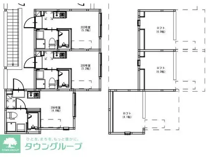 メゾン堀切菖蒲園(ワンルーム/2階)の間取り写真