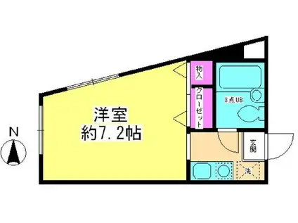 アイランドコアさちが丘(ワンルーム/2階)の間取り写真